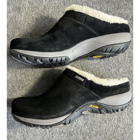 Dansko Parson Clogs Women’s 6.5 Black Suede Fur Lined Slip On Shoes Waterproof - Picture 12 of 15